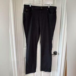 Belle by Kim Gravel SZ 20 Tall Flexible Rollable Jeans Black NEW